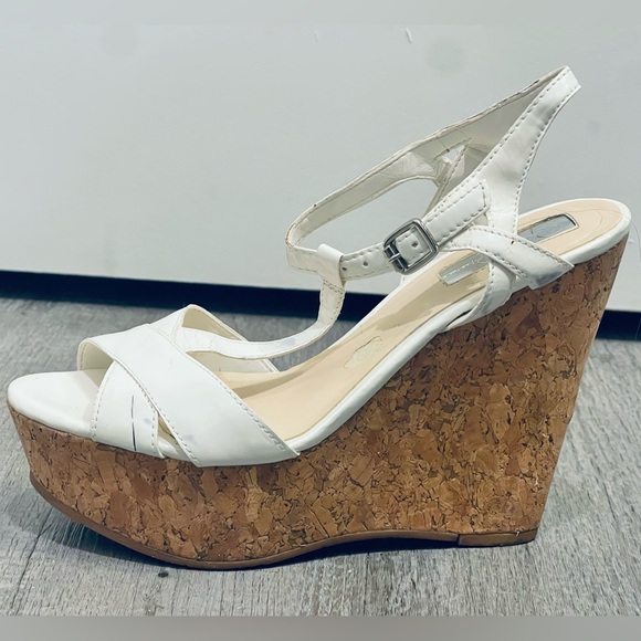 Jessica Simpson Shoes - Jessica Simpson Women’s Ellrose White Espradrille T-Strap Wedge Sandal, 6M